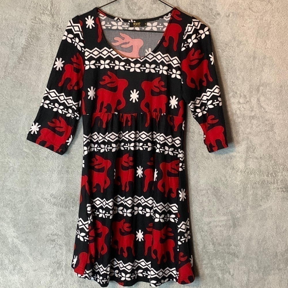 R & B Collection Reindeer Dress